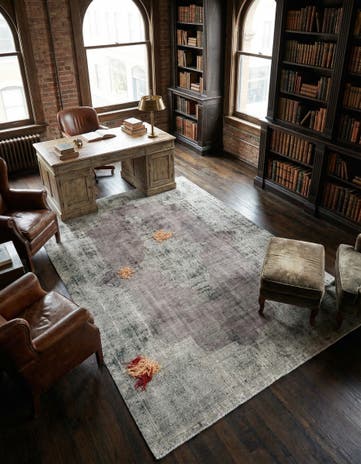 6' 1 x 9' 5 Hand Knotted Ultra Vintage Persian Wool Rug