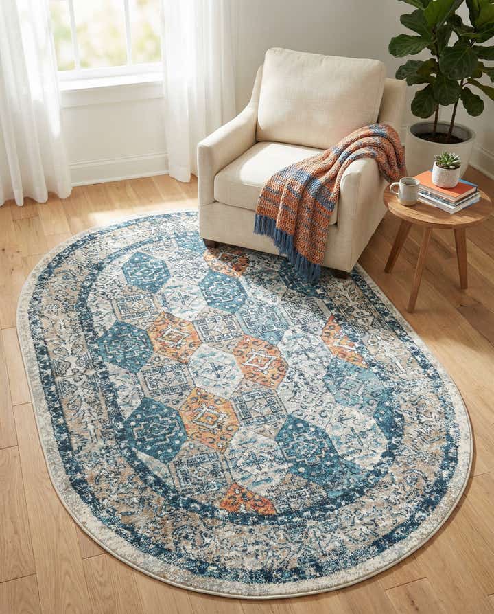 120cm x 180cm Lola Oval Teppich