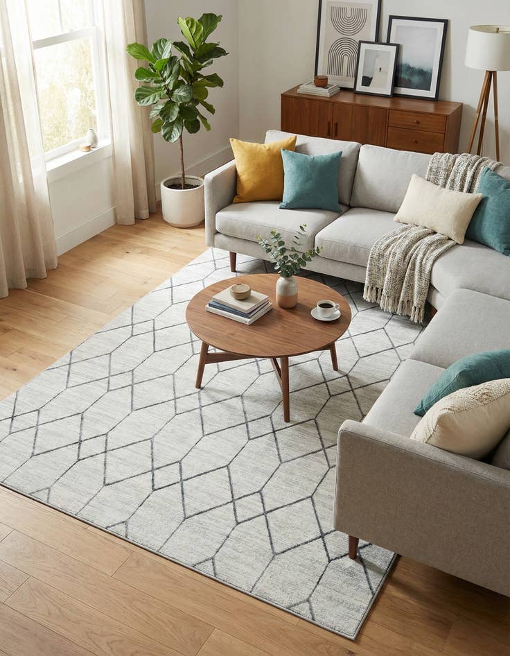 Detail image of 7' x 10' Lattice Trellis Rug