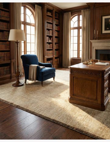 8' 11 x 12' Hand Knotted Oushak Wool Rug