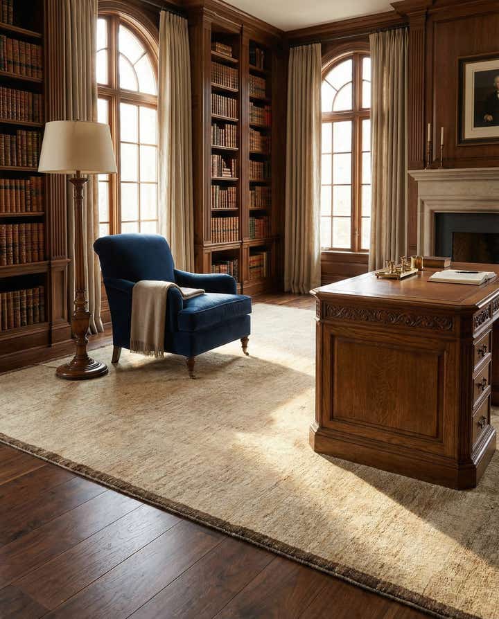 8' 11 x 12' Hand Knotted Oushak Wool Rug