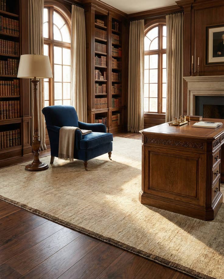 Detail image of 8' 11 x 12' Hand Knotted Oushak Wool Rug