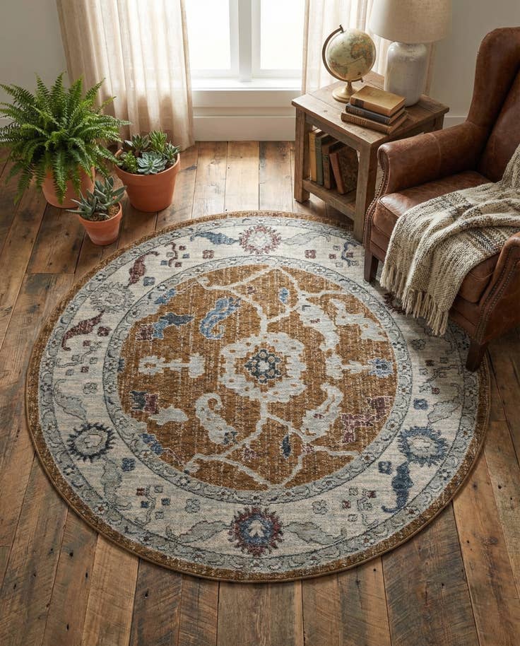 Detail image of 5' 3 x 5' 3 Eco Traditional Round Rug