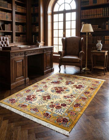 3' 3 x 5' 2 Ghom Silk Rug