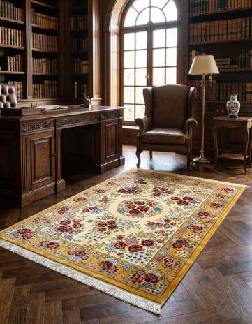 3' 3 x 5' 2 Ghom Silk Rug