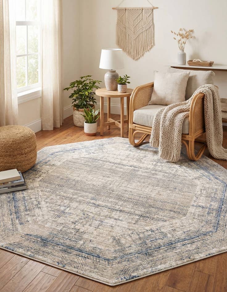 Detail image of  7' 10 x 7' 10 Deepa Octagon Rug