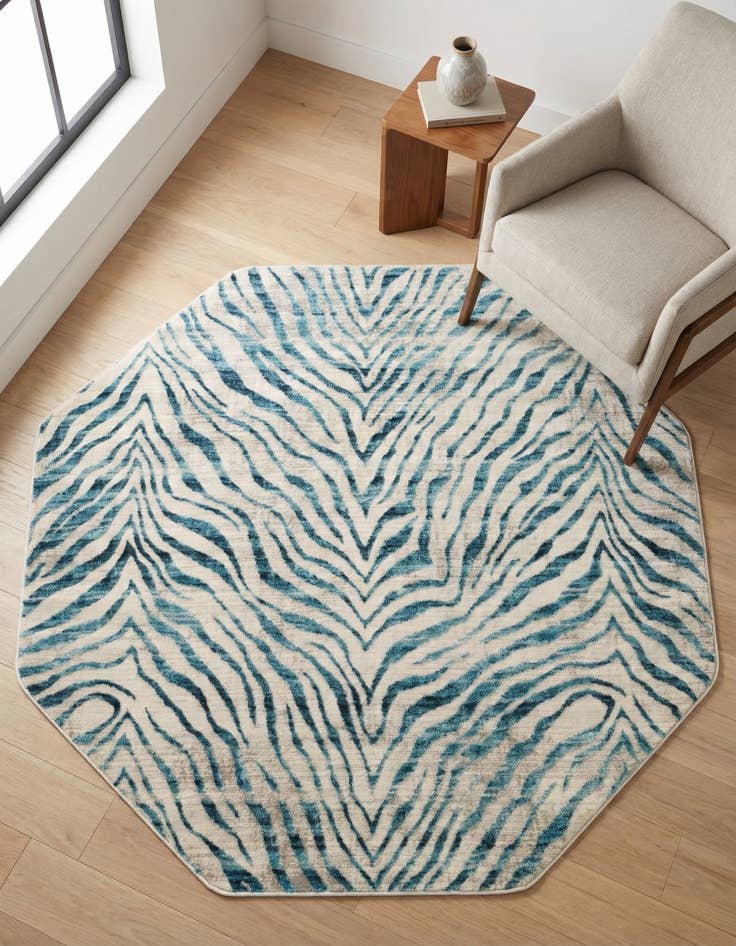 Detail image of 5' 3 x 5' 3 Finsbury Octagon Rug