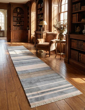 2' 7 x 13' 1 Hand Knotted Darya Wool Runner Rug