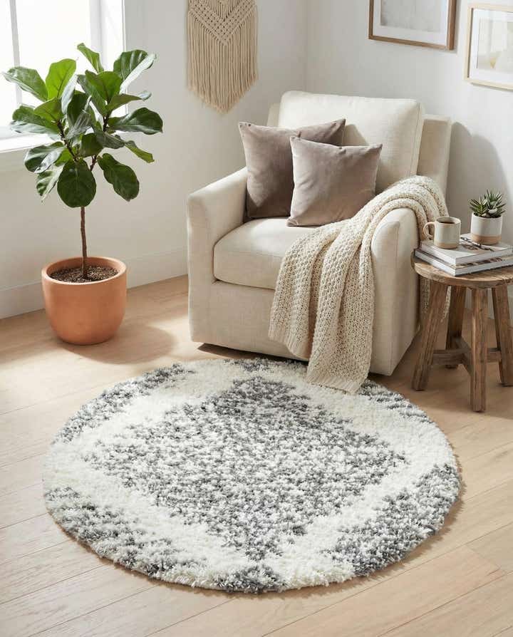 3' 3 x 3' 3 Serenity Shag Round Rug