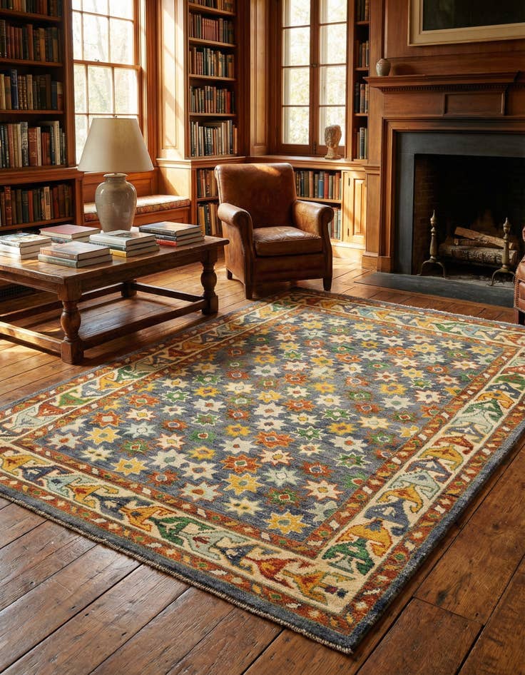 Detail image of 5' 3 x 7' 2 Hand Knotted Balouch Wool Rug