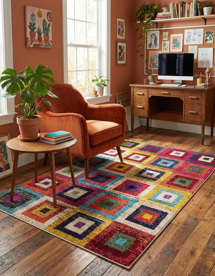 Detail image of 3' 3 x 5' 3 Washable Casablanca Rug