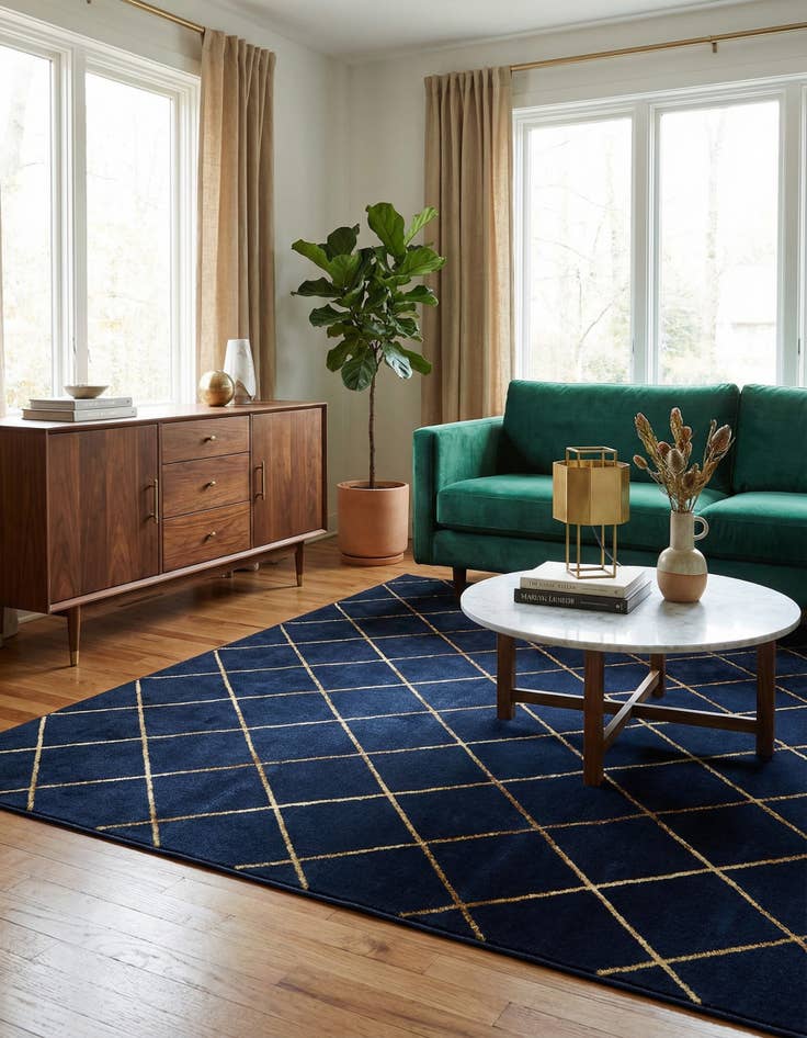 Detail image of 7' 10 x 7' 10 Vogue Geo Square Rug