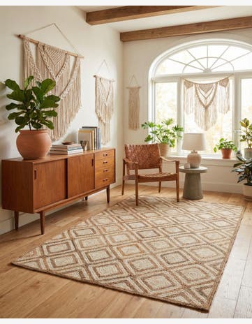 5' 1 x 8' Handmade Braided Jute Rug