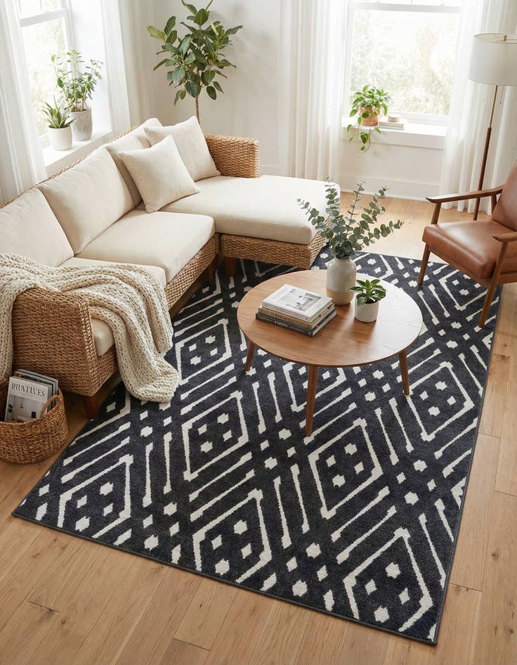Detail image of 5' x 8' Washable Sabrina Soto Ella Indoor / Outdoor Rug
