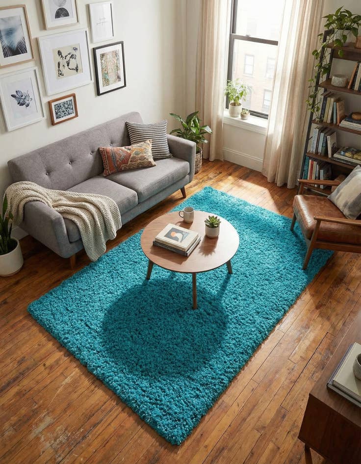 Detail image of 4' x 6' Solid Shag Rug