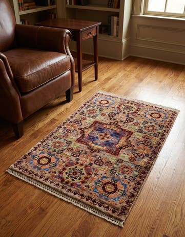2' x 3' 1 Hand Knotted Mamluk Ziegler Rug