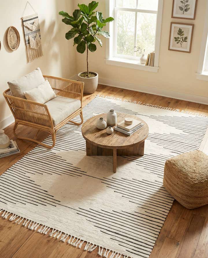 7' 1 x 10' Hand Woven Chindi Cotton Rug