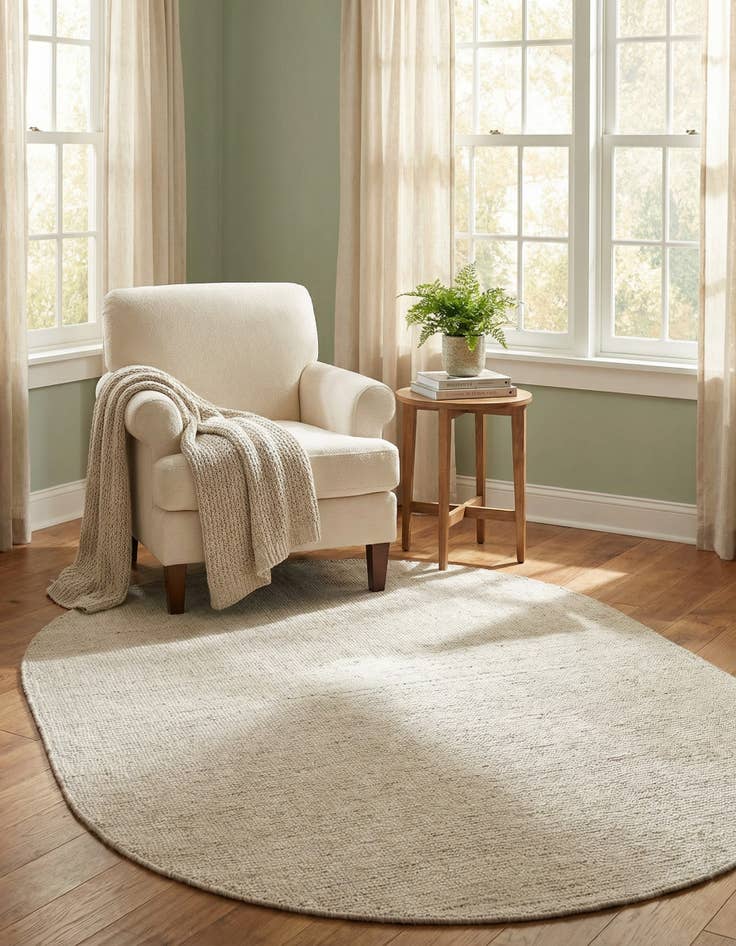 Detail image of 4' 1 x 6' 1  Hand Woven Jill Zarin English Manor Wool Oval Rug