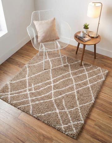 4' x 4' Soft Touch Shag Square Rug