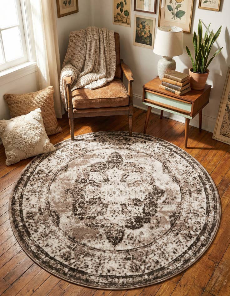 Detail image of 5' 3 x 5' 3 Monte Carlo Round Rug