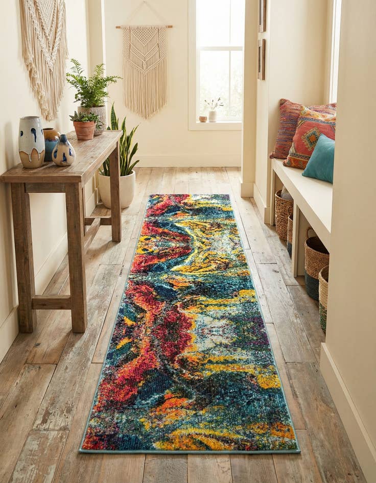 Detail image of 2' x 8' Washable Haerfest Runner Rug