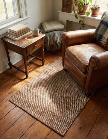 Cocoa Bean Brown Hand Woven Jill Zarin English Manor Wool Rug
