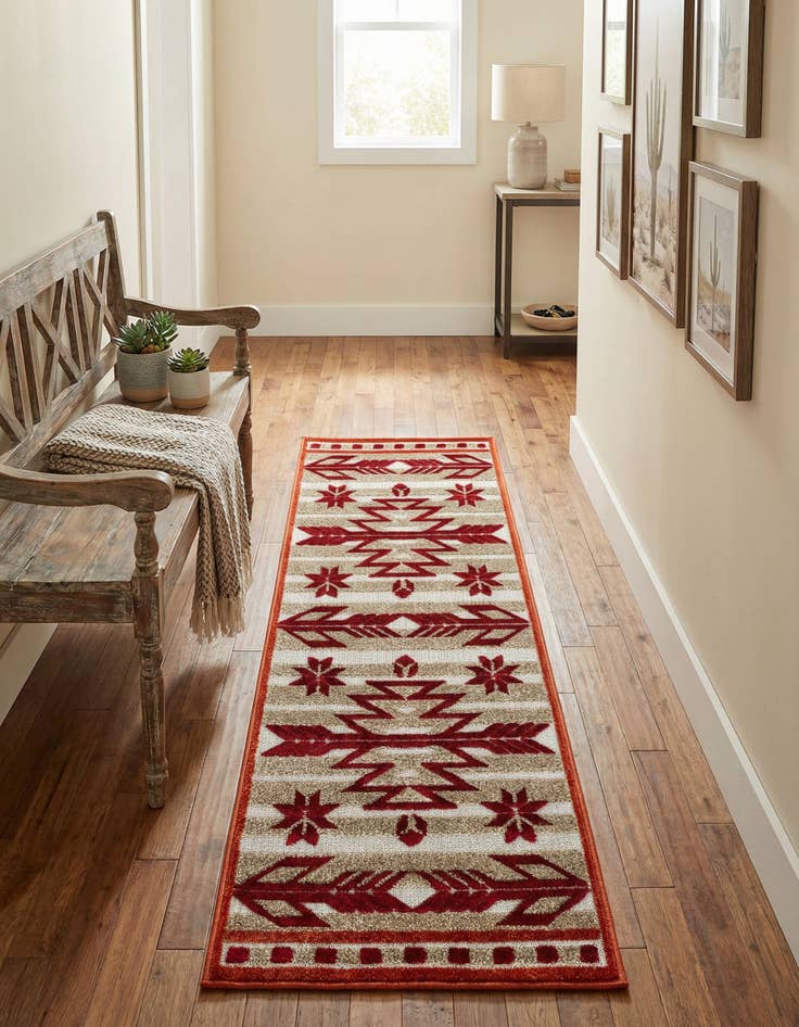 Detail image of 2' x 6' Washable Modern Indoor / Outdoor Runner Rug