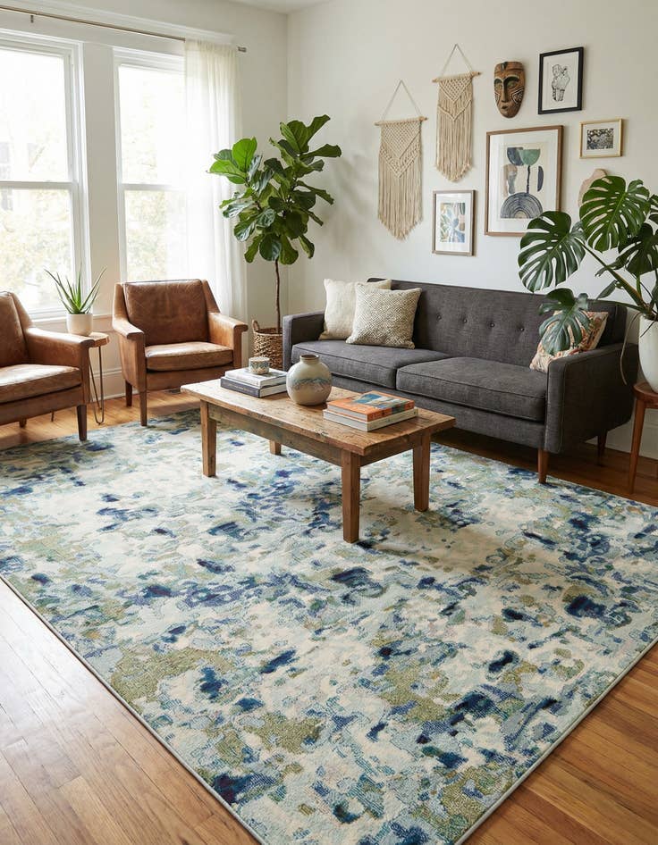 Detail image of 9' x 12' 2  Washable Spectrum Rug