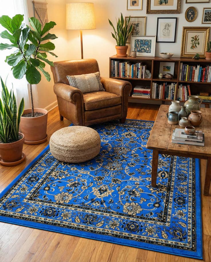 Detail image of 5' 3 x 7' Kashan Design Rug