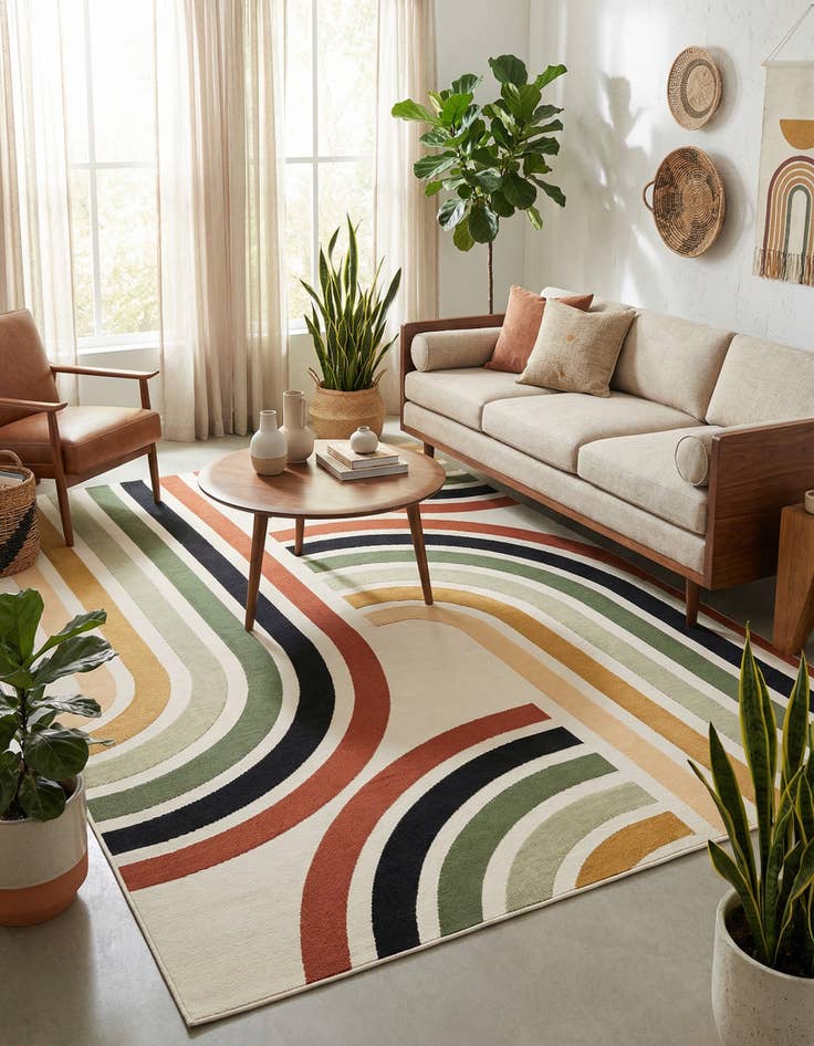 Detail image of 6' x 9' Washable Modern Indoor / Outdoor Rug