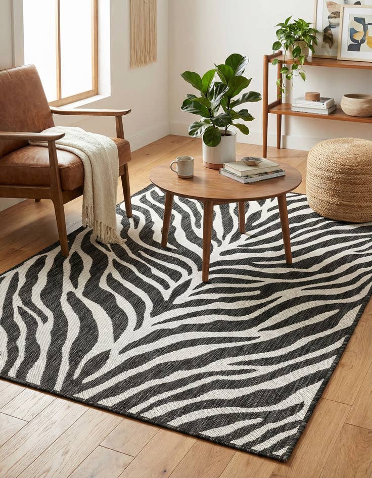 Detail image of 4' x 6'  Washable Safari Indoor / Outdoor Rug