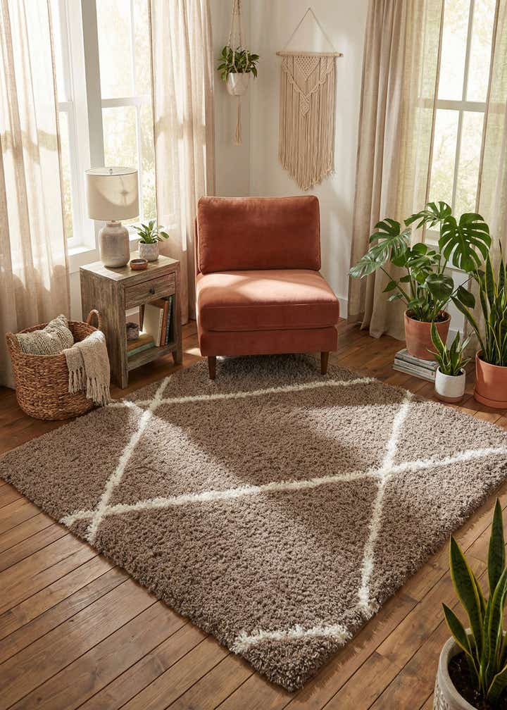 8' x 8' Infinity Shag Square Rug