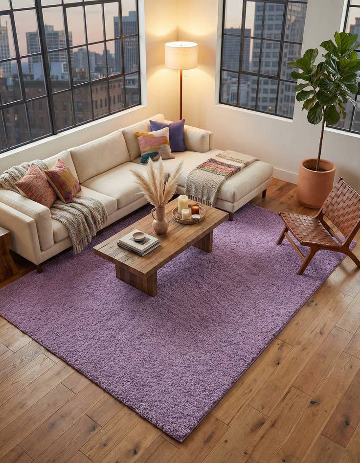 Detail image of 7' 10 x 10' Solid Shag Rug