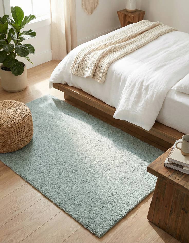 Detail image of 5' 3 x 8' Soft Solid Shag Rug