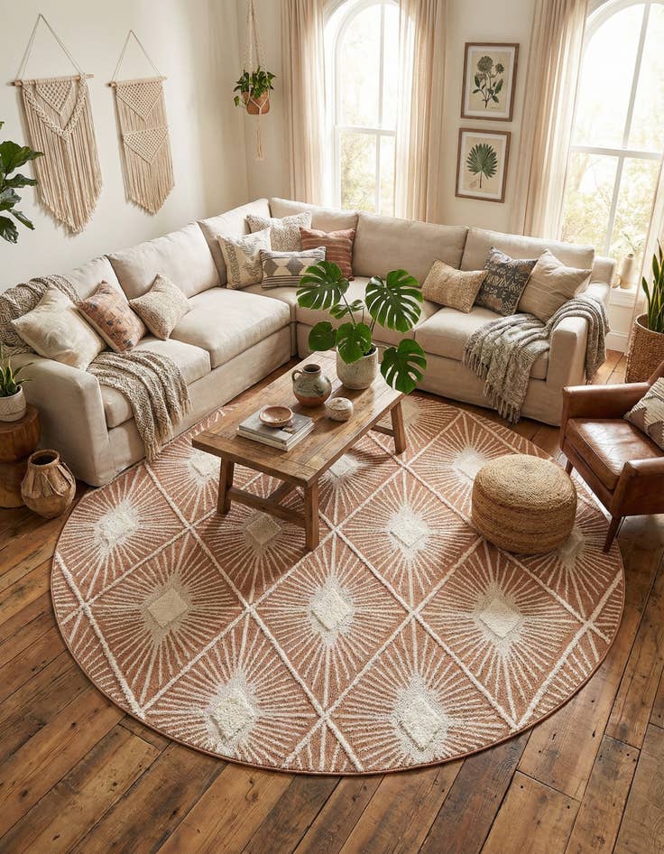 Detail image of 10' x 10' Boho Round Rug