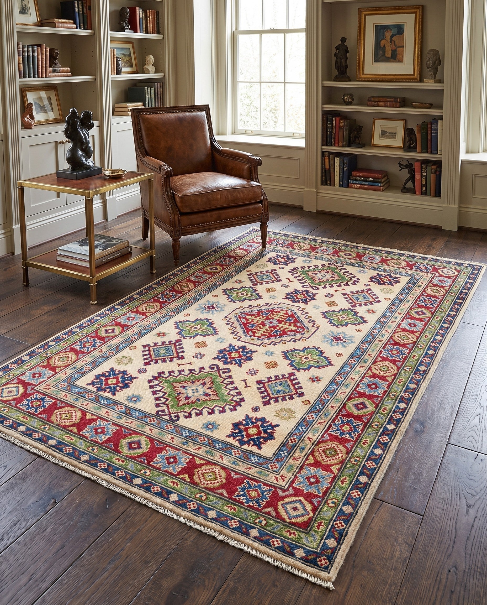 Detail image 3 of 12: 3' 11 x 6' 1 Hand Knotted Kazak Rug