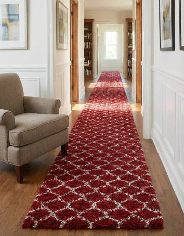 3' 3 x 16' 5 Lattice Shag Runner Rug