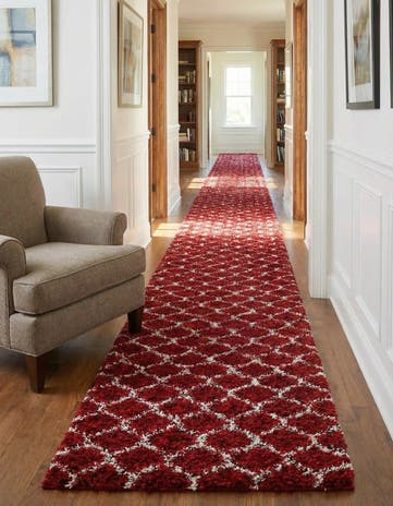 3' 3 x 16' 5 Lattice Shag Runner Rug