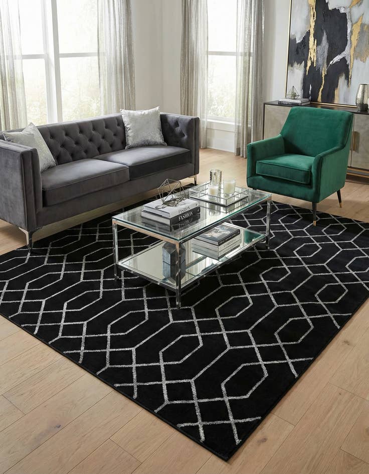 Detail image of 7' 10 x 7' 10  Marilyn Monroe&trade; Glam Trellis Square Rug