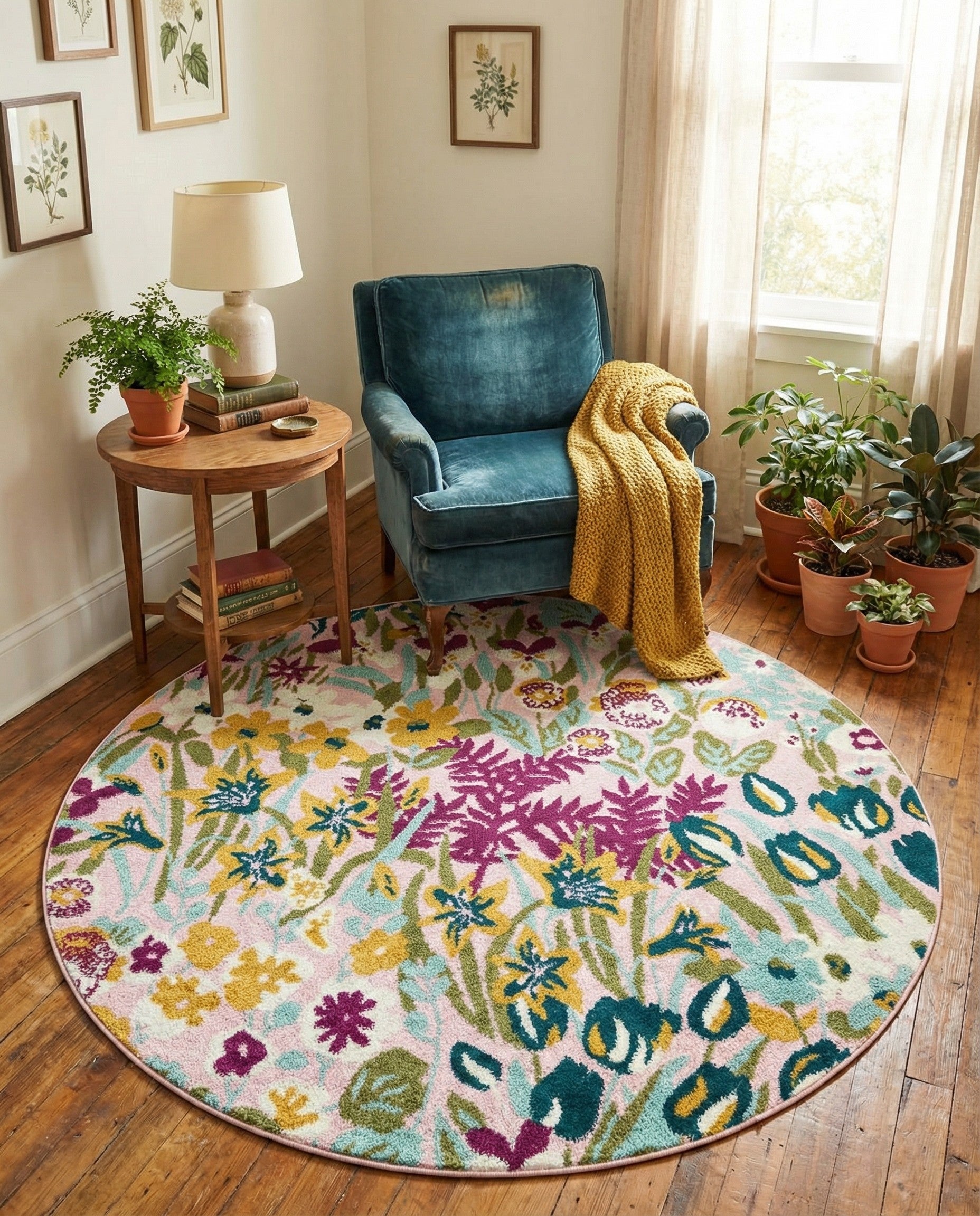 160cm x 160cm Bloom Alfombra redondo