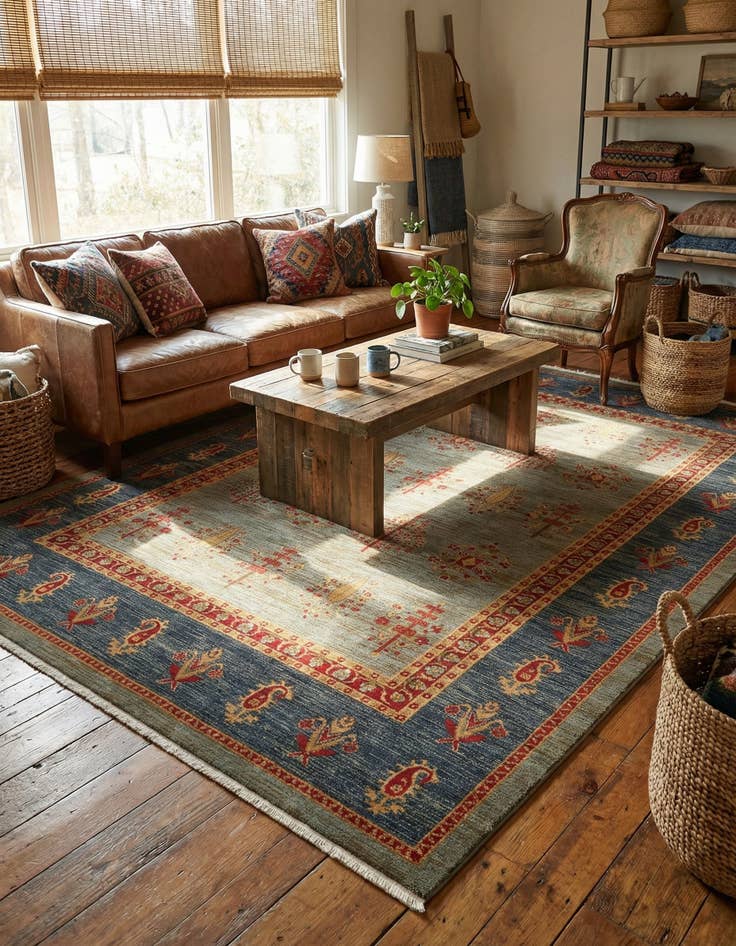 Detail image of 10' x 13' Kashkuli Gabbeh Rug