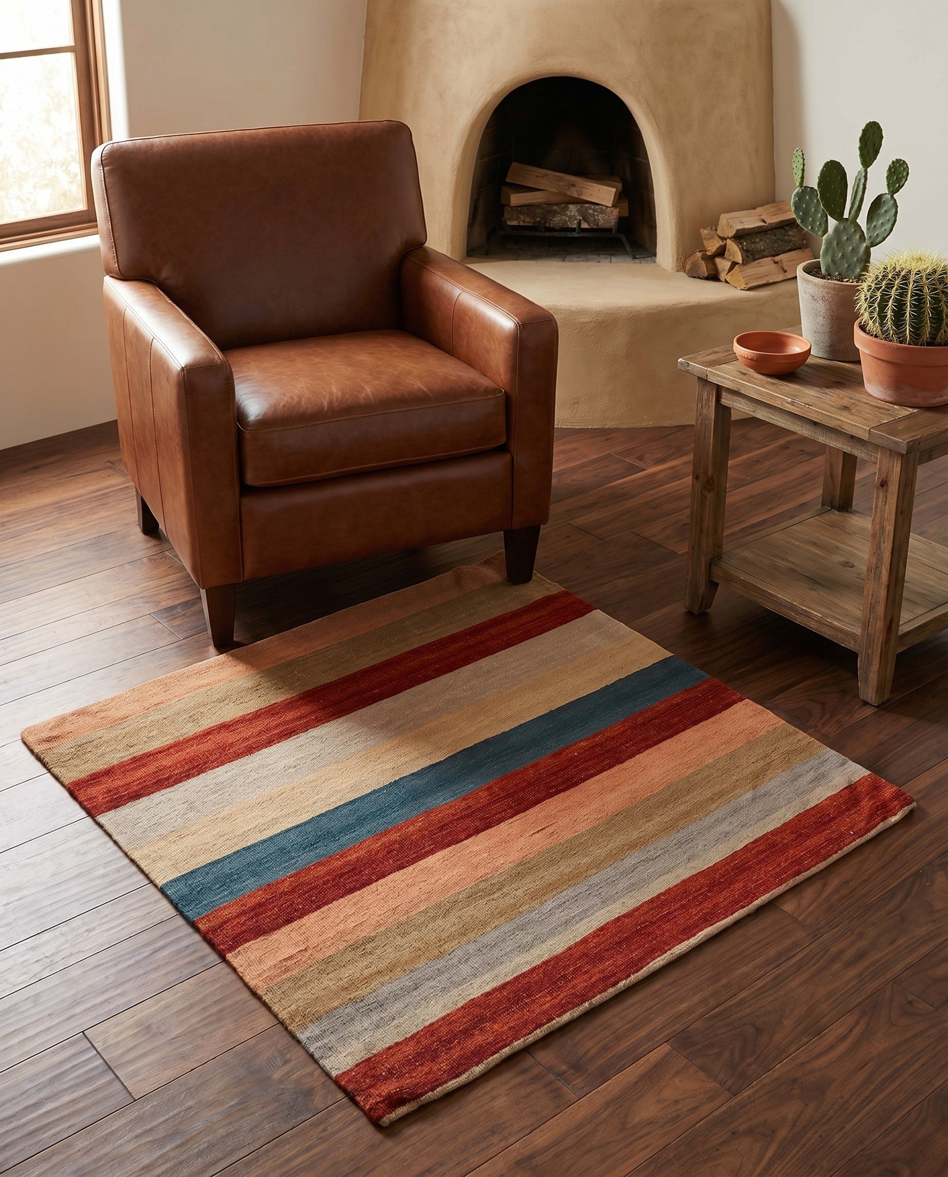 3' 3 x 3' 3 Hand Knotted Persian Wool Square Rug