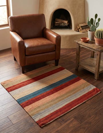 3' 3 x 3' 3 Hand Knotted Persian Wool Square Rug