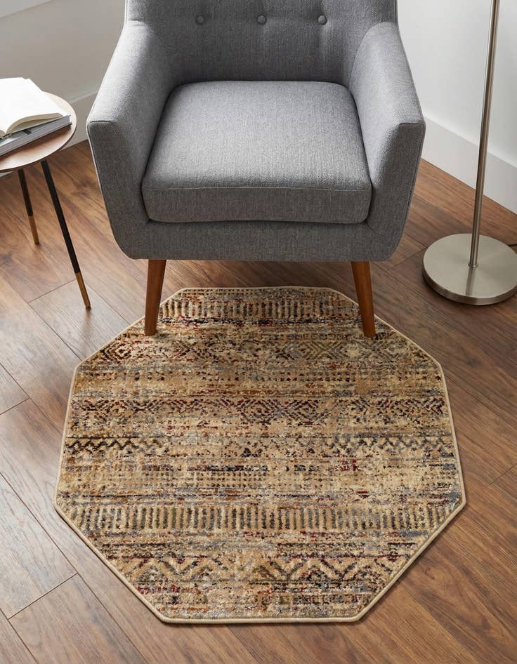 Detail image of  3' x 3' Saturn Octagon Rug