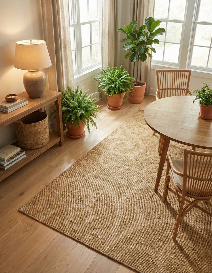Detail image of 5' x 8' Washable Botanical Indoor / Outdoor Rug