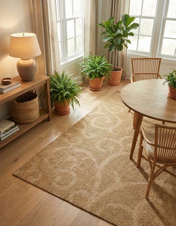 5' x 8' Easy-Clean Botanical Indoor / Outdoor Rug