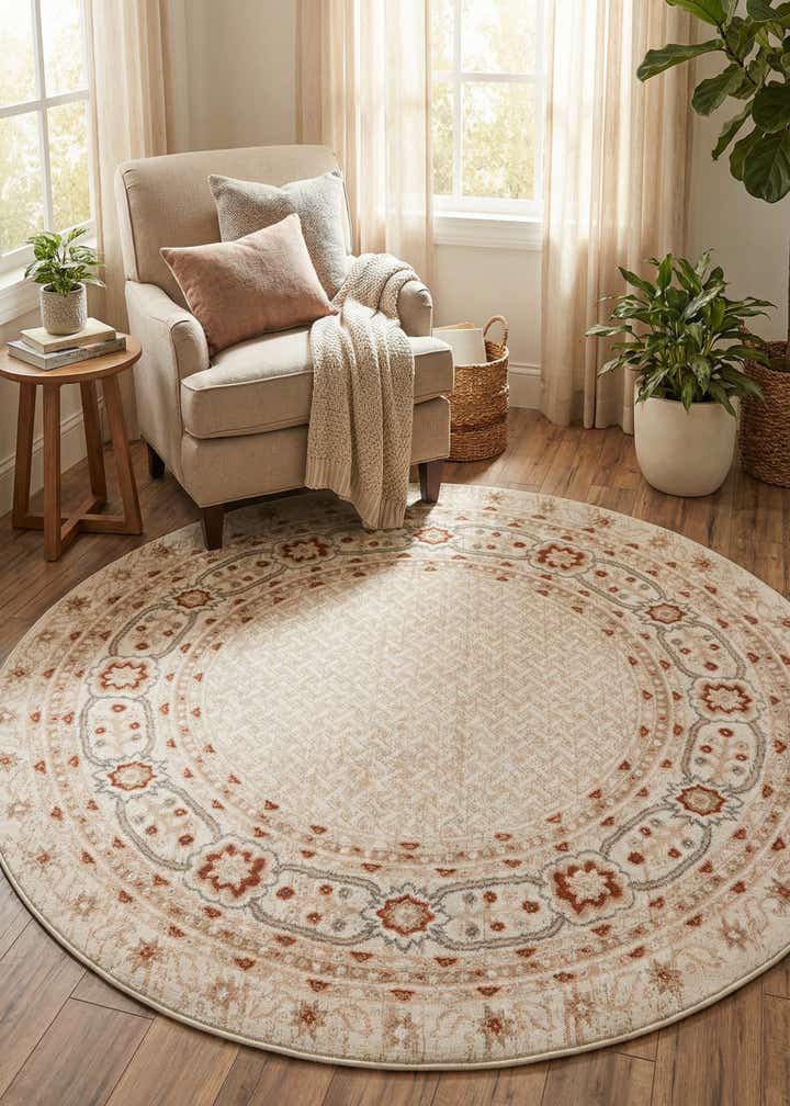 5' 3 x 5' 3 Charlotte Round Rug