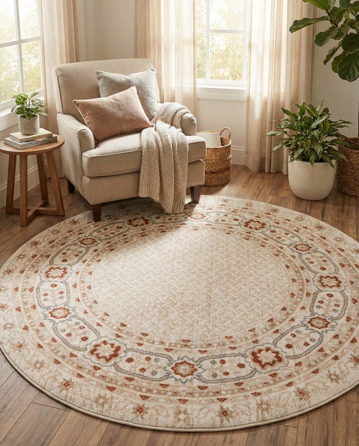 Detail image of 5' 3 x 5' 3 Charlotte Round Rug