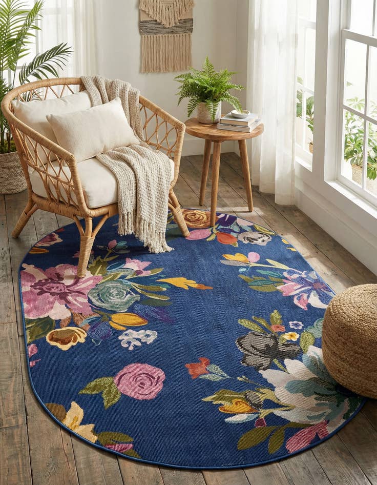 Detail image of 4' x 6' Blossom Oval Rug