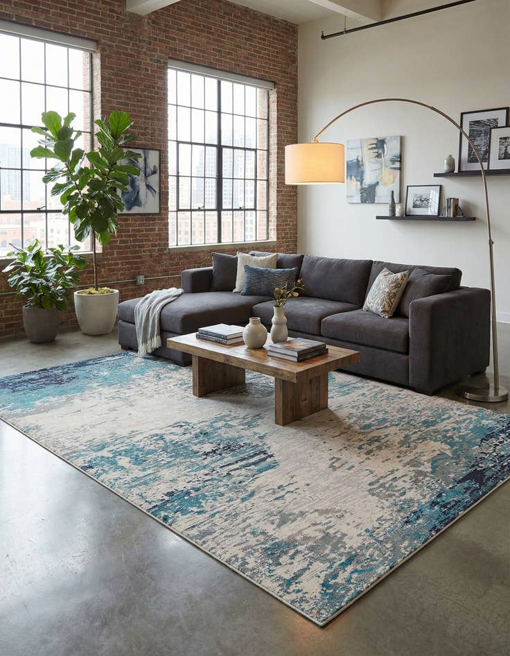 Detail image of 9' 10 x 14' Washable Vivid Rug